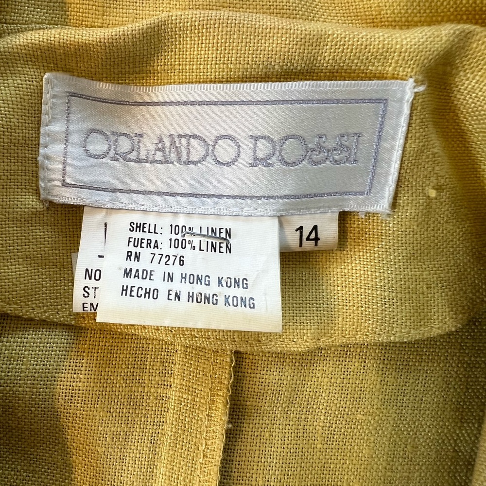 Women's Linen Blouse - Mustard